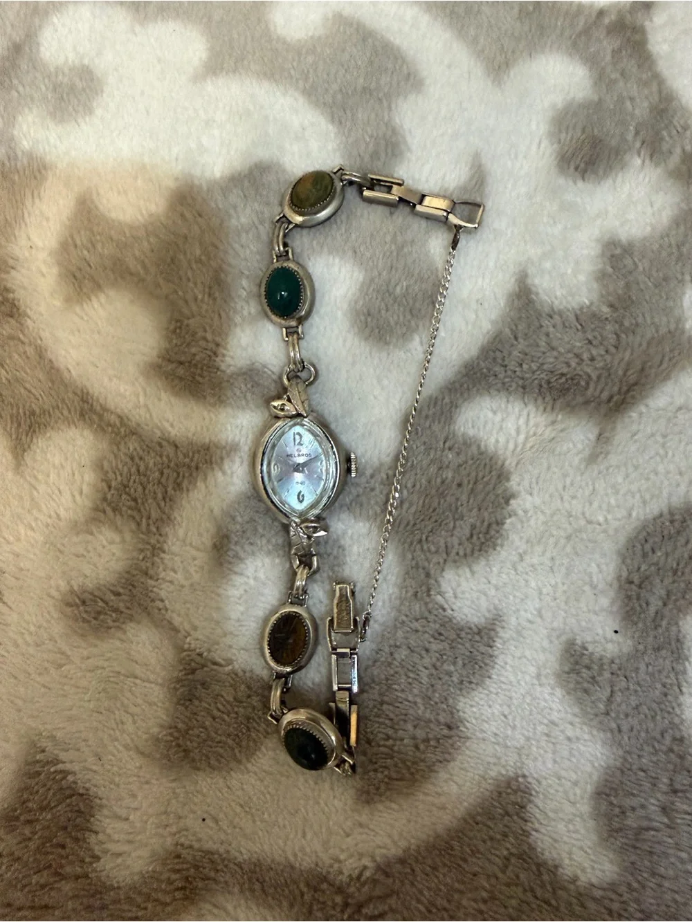 Vintage Helbros Scarab Bracelet Watch Ladies 17J Manual Wind Egyptian Revival